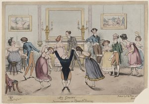 Les Graces, kellemetlenségek a quadrille táncban alkotó: George Cruikshank
