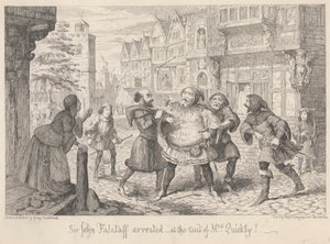 London. A Street: „Henry IV II. rész”, II. felvonás, I. jelenet alkotó: George Cruikshank