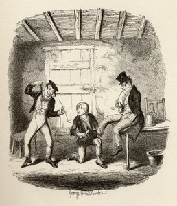 Bates mester elmagyaráz egy professzionális technikai részletet, Charles Dickens (1812-70) „The Adventures of Twist” című könyvéből 1838, Chapman und Hall, 1901 alkotó: George Cruikshank