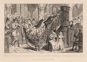 Holdenough mester hivatása gyakorlása közben félbeszakítva alkotó: George Cruikshank