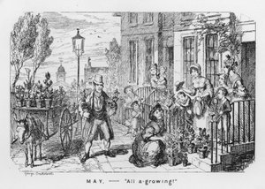Május, egyre növekvő (metszet) alkotó: George Cruikshank