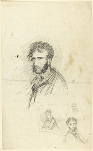 Önarckép három vázlattal alkotó: George Cruikshank