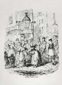 Hét számlap, 1836 körül alkotó: George Cruikshank