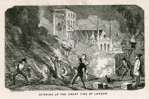 A londoni nagy tűz felszítása alkotó: George Cruikshank