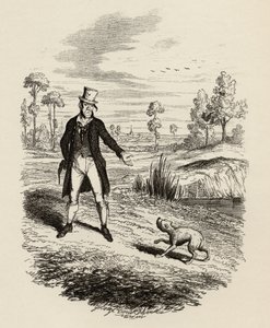 Sykes megpróbálja elpusztítani a kutyáját, Charles Dickens (1812-70) „The Adventures of Twist” című könyvéből, 1838, Chapman und Hall, 1901 alkotó: George Cruikshank