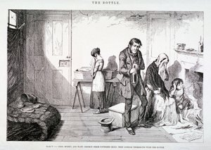 "The Bottle", 1847 alkotó: George Cruikshank