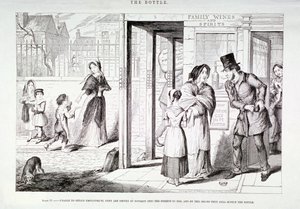 "The Bottle", 1847 alkotó: George Cruikshank