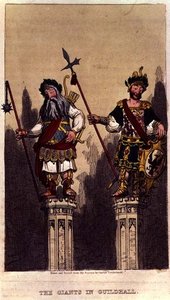The Giants in Guildhall, pub. 1824 körül alkotó: George Cruikshank