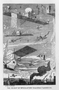 A spekuláció magassága, alaptalan várakozások (metszet) alkotó: George Cruikshank