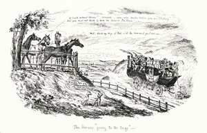 A lovak a kutyákhoz mennek (metszet) alkotó: George Cruikshank