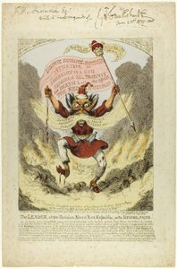 A párizsi vérvörös köztársaság vezetője alkotó: George Cruikshank