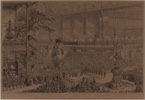 Minden Nemzetek Nagy Ipari Kiállításának megnyitója, május 1 alkotó: George Cruikshank