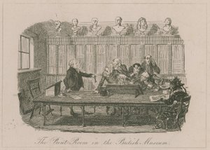 Nyomdaterem a British Múzeumban alkotó: George Cruikshank