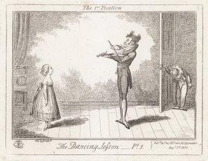 A tánclecke: az első pozíció alkotó: George Cruikshank