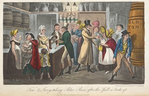 Tom és Jerry kék tönkremennek a varázslat feloszlatása után: "Élet Londonban stb.", Pierce Egan alkotó: George Cruikshank