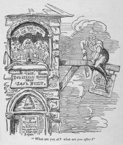Mit keresel? Mit keresel, c1820. alkotó: George Cruikshank
