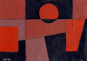 Kapcsolódó vörösek feketével, 1999 (olaj a kártyán)