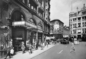Piccadilly Circus Station, Haymarket bejárata, Westminster, London, 1930-as évek