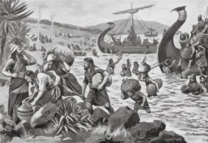 Ciprus gyarmatosítása a föníciaiak által (litho)