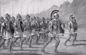 Egy macedón falanx, illusztráció a Hutchinson