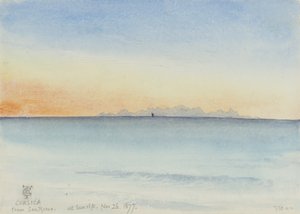 Korzika San Remoból Sunrise-kor, 1877. november 26-án 7:30 (wc papíron)