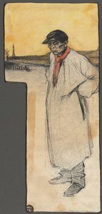 Tervezés könyvillusztrációhoz, álló férfialak, 1901 után. alkotó: George Dupuis