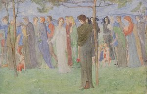 Egy körmenet, 1898 körül (akvarell)