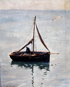 A háló javítása, 1910 körül (olaj, vászon)