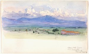 Az Albán-hegység a Via Tuscolana felől, Róma alkotó: George Elbert Burr