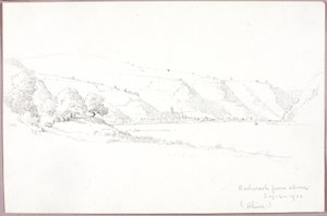 Bacharach felülről (Rajna) alkotó: George Elbert Burr