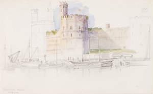 Caernarvon kastély, 1899. alkotó: George Elbert Burr