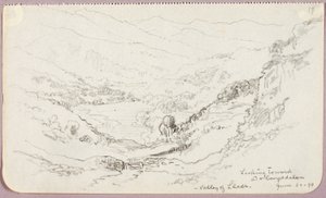 Dolwyddelan felé nézve, Lledr völgye alkotó: George Elbert Burr