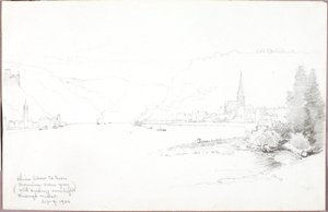 Rajna St. Goar alatt alkotó: George Elbert Burr