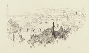 Firenze vázlata alkotó: George Elbert Burr