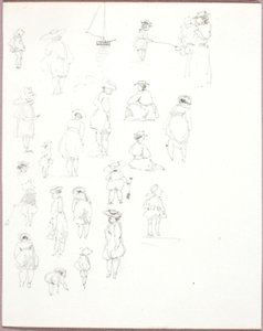 Cím nélkül--Figura tanulmányok hátulról alkotó: George Elbert Burr