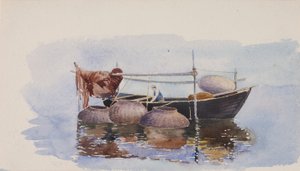 Untitled – horgászcsónak, kb. 1900. alkotó: George Elbert Burr