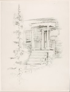 Cím nélkül (Hollyhock) alkotó: George Elbert Burr