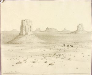 Cím nélkül (átvitt rajz a „Desert Monuments, Arizona” című műhöz)