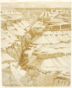 Cím nélkül (transzferrajz a Grand Canyonhoz [1. sz.]) alkotó: George Elbert Burr