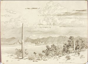 Cím nélkül (átvitt rajz a Verde-folyóról, Apache rezervátum, Arizona)