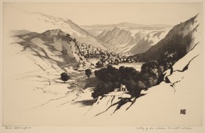 A Lledr völgye, Észak-Wales (1. sz.) alkotó: George Elbert Burr