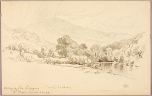 A Llugwy-völgy (Moel Siabod), Észak-Wales alkotó: George Elbert Burr