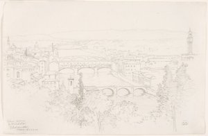 Kilátás a S. Miniato, Firenze alkotó: George Elbert Burr