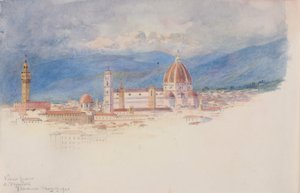Kilátás a S. Miniato felől, Firenze, 1900.