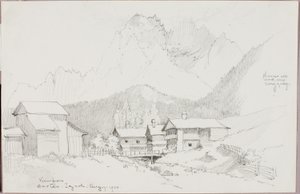 Kilátás Sextanból, Tirol alkotó: George Elbert Burr