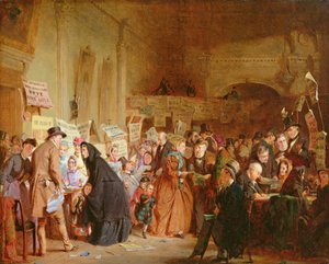 Egy árva csecsemőválasztás a London Tavernben, 1865 alkotó: George Elgar Hicks