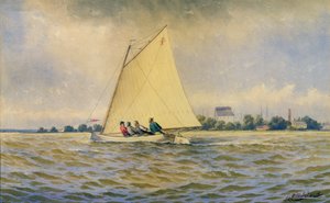 Felhúzva, 1887 (akvarell papíron) alkotó: George Emerick Essig