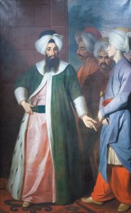 Kozbekci Mustafa Aga és kísérete, 1727 körül (olaj, vászon)