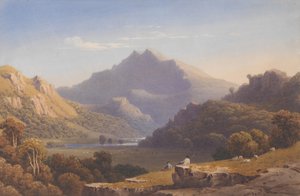 Snowdon Llyn Nantlle-ből, Észak-Walesből, 1832. alkotó: George Fennel Robson