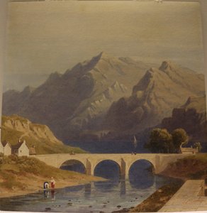 Kilátás Fort Augustusból, Caledonian Canal, 1830 körül (akvarell, papír) alkotó: George Fennel Robson